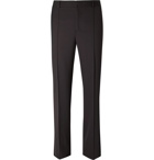 Valentino - Wide-Leg Grosgrain-Trimmed Tech-Wool Trousers - Black