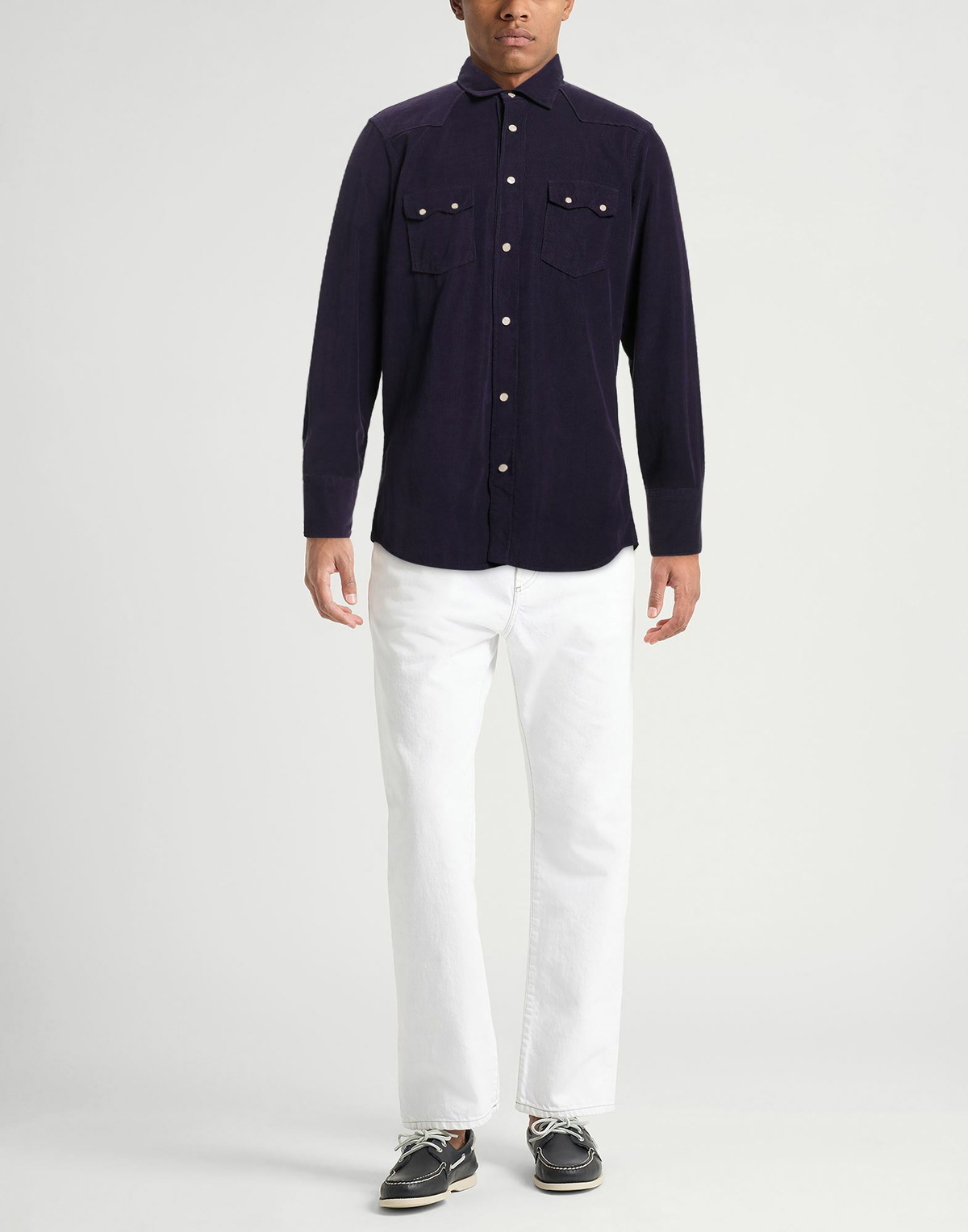 Lardini Mens Shirt Dark in Purple