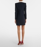 Valentino Crepe Couture tie-neck minidress