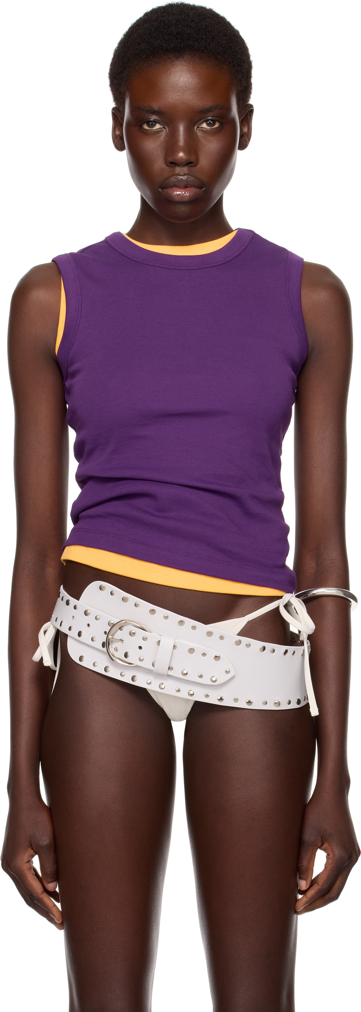 FLORE FLORE SSENSE Exclusive Purple Esmé Tank Top