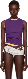 FLORE FLORE SSENSE Exclusive Purple Esmé Tank Top
