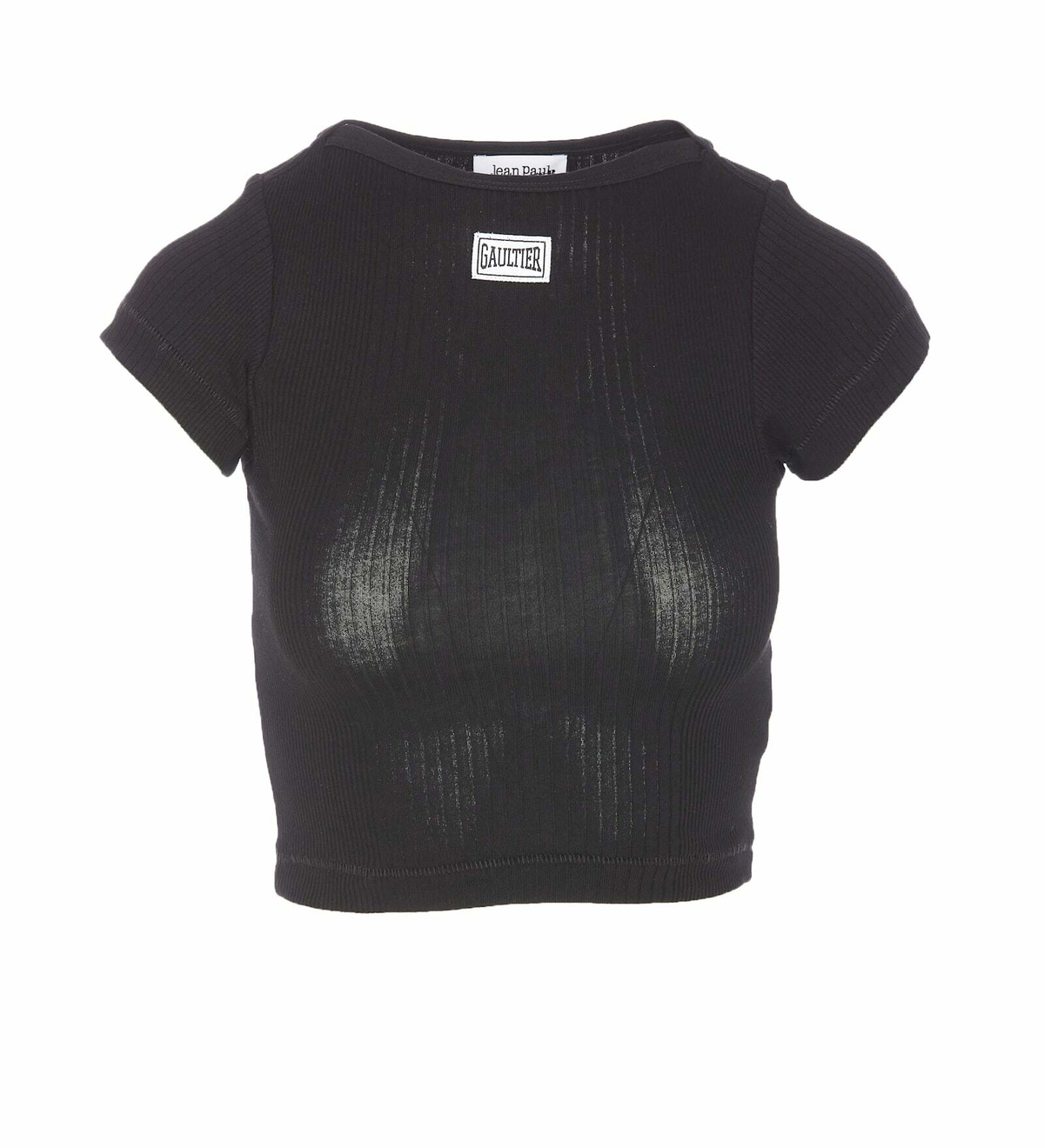 トップス JPG gaultier logo boarder t-shirt Jean Paul Gaultier logo-patch T-shirt | Black | FARFETCH