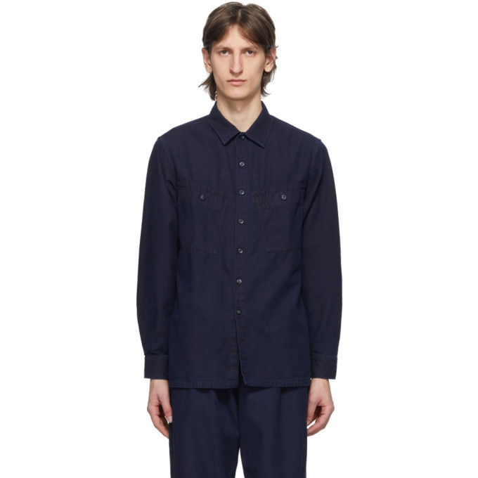 Photo: Blue Blue Japan Indigo Cotton and Linen Shirt