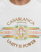 Casablanca Unity Is Power Printed T Shirt White - Mens - Shortsleeves