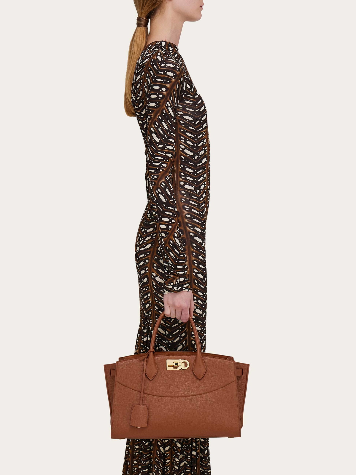 Ferragamo Womens New Ferragamo Studio Soft bag (L) in Brown