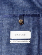 Caruso - Wool, Silk and Linen-Blend Blazer - Blue