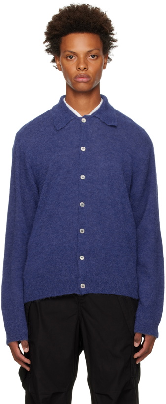Photo: Our Legacy Blue Evening Polo Cardigan