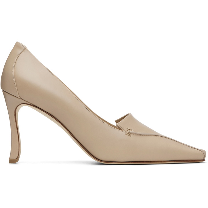 Photo: Manolo Blahnik Beige Cleofelo Calf Leather Heels