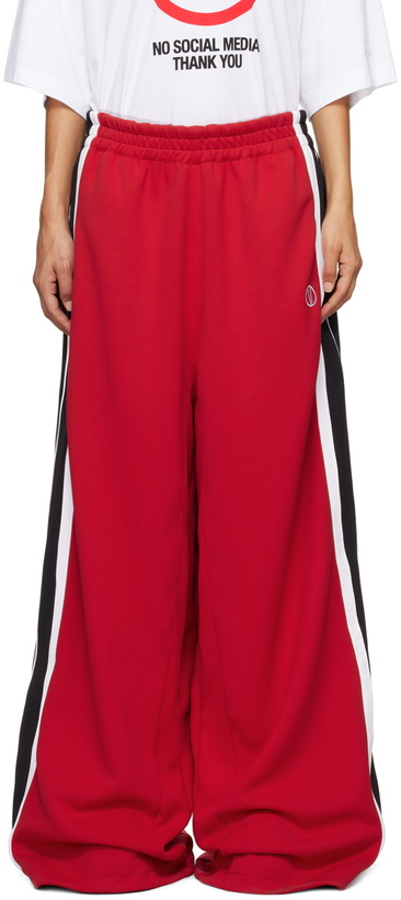 Photo: VETEMENTS Red Gym Track Pants