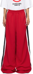 VETEMENTS Red Gym Track Pants