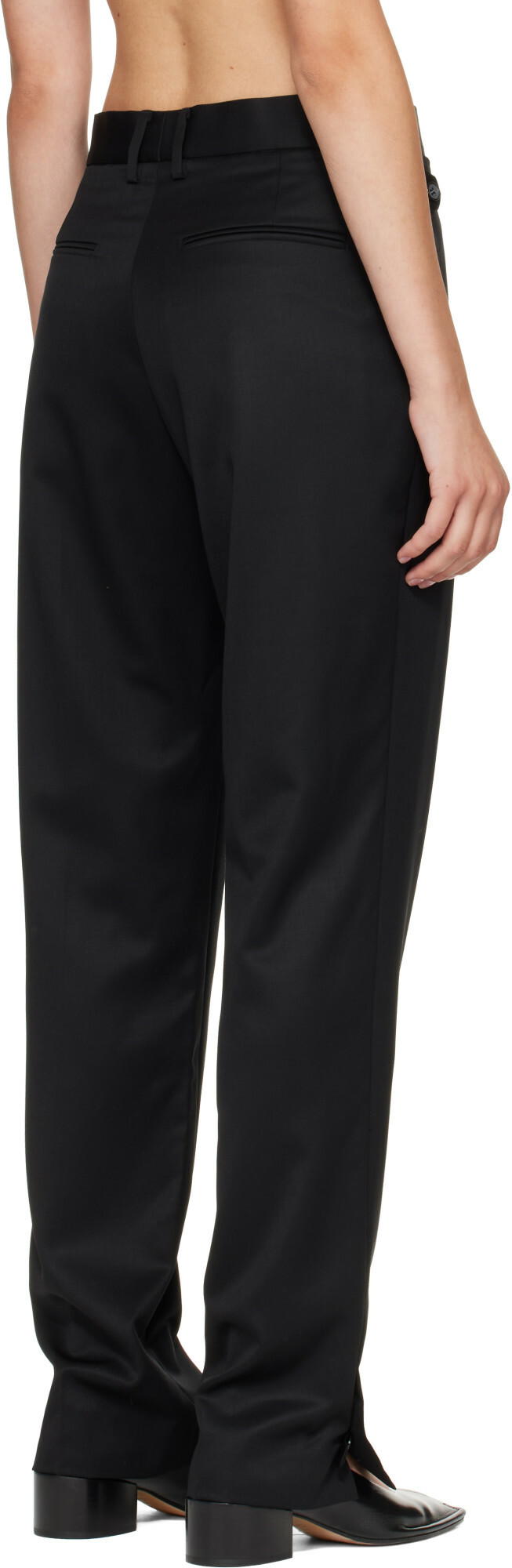 Kiko Kostadinov Black Egret Tailored Trousers
