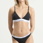 Calvin Klein Women's Icon Thong - 3 Pack in Black/White/Animal Mirror Oxford Tan