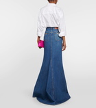 Valentino Cotton chambray maxi skirt