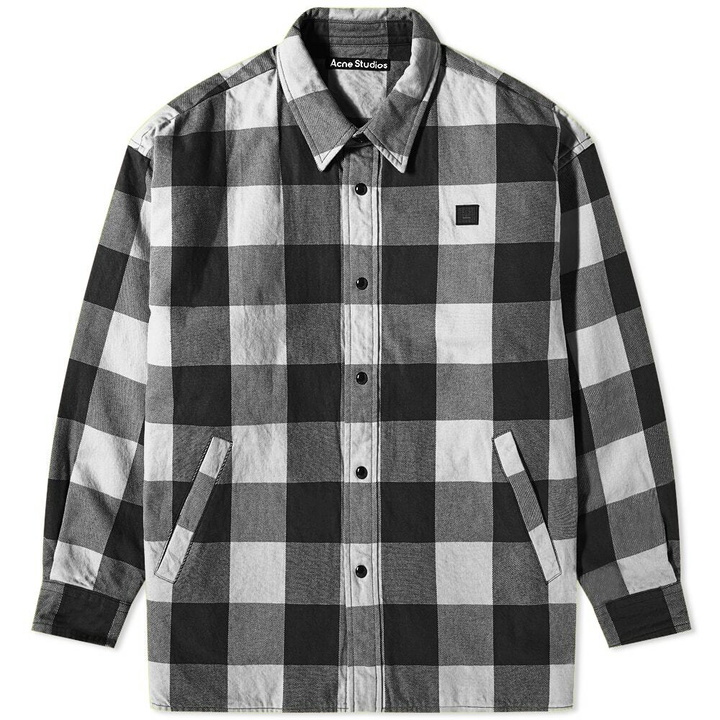 Photo: Acne Studios Men's Oriol Buffalo Check Padded Face Jacket in Black/White