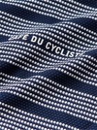 Café du Cycliste - Francine Striped Mesh-Panelled Cycling Jersey - Blue