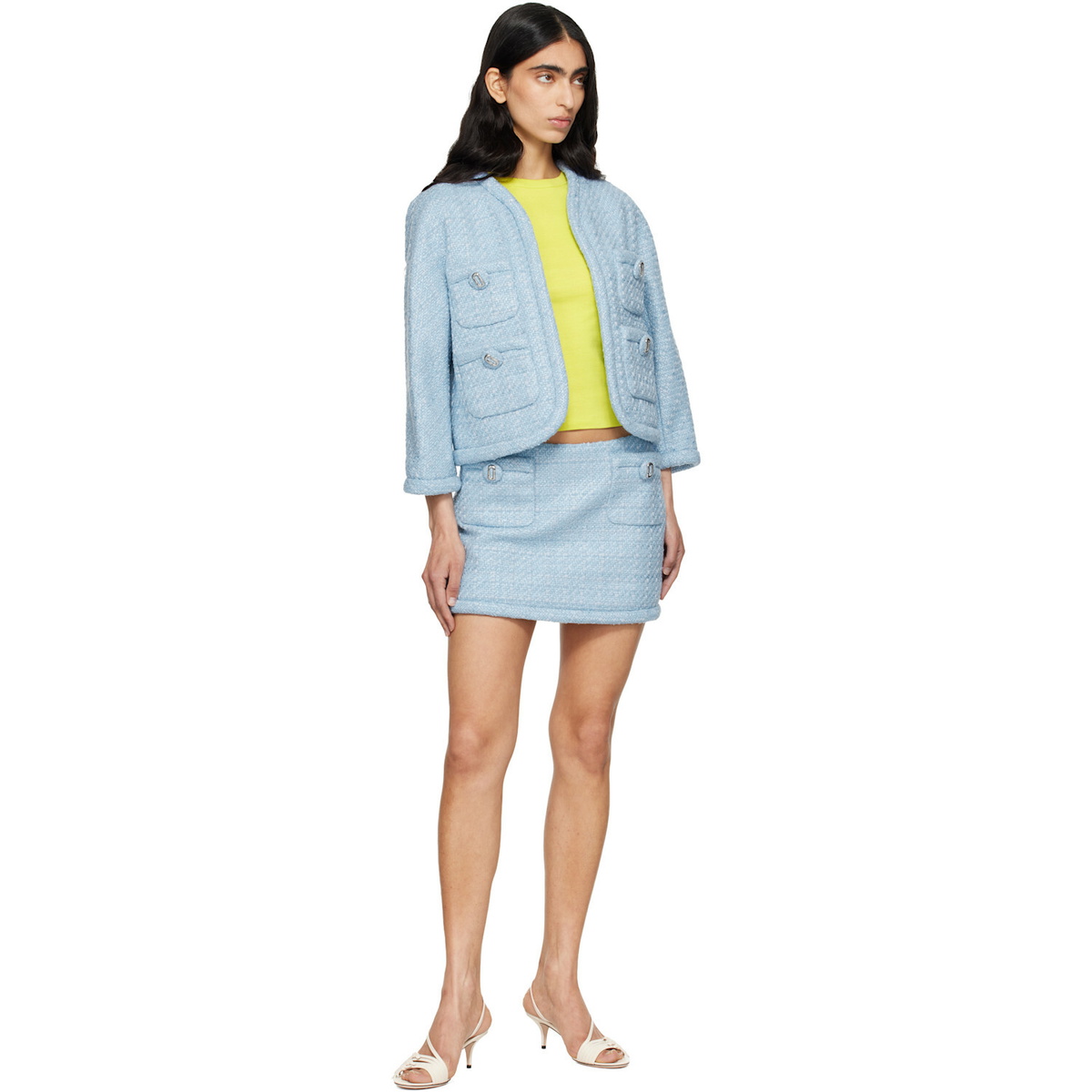 Marc Jacobs Blue 'Pop J Marc' Tweed Jacket