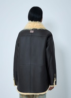 Acne Studios Shearling-Collar Leather Jacket