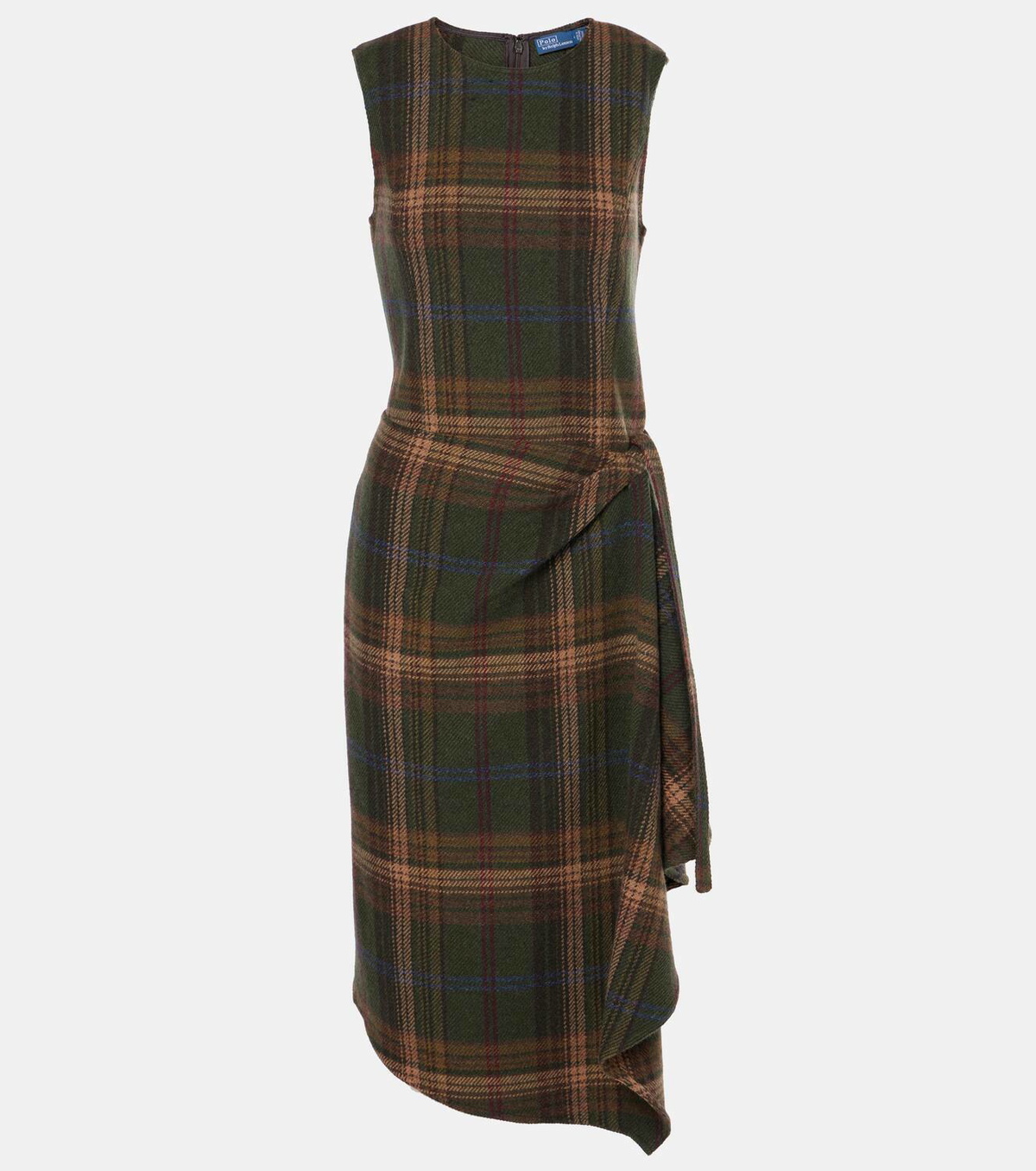 Polo Ralph Lauren Plaid wool-blend midi dress Polo Ralph Lauren