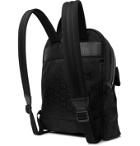 GUCCI - Leather-Trimmed Monogrammed ECONYL Backpack - Black