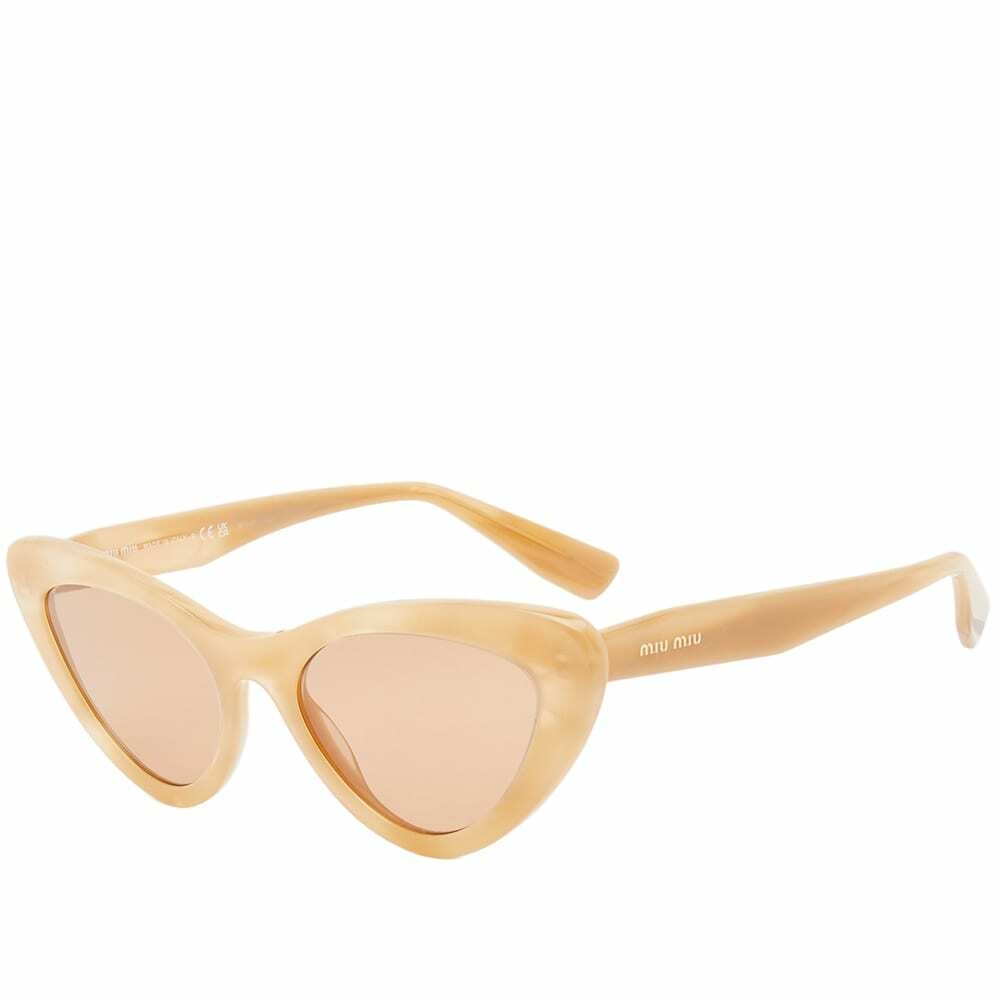 Miu Miu Eyewear Women's 01VS Sunglasses in Beige/Dark Brown Miu Miu