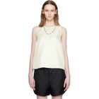 Loulou de Saison Off-White Gema Sleeveless Silk Top