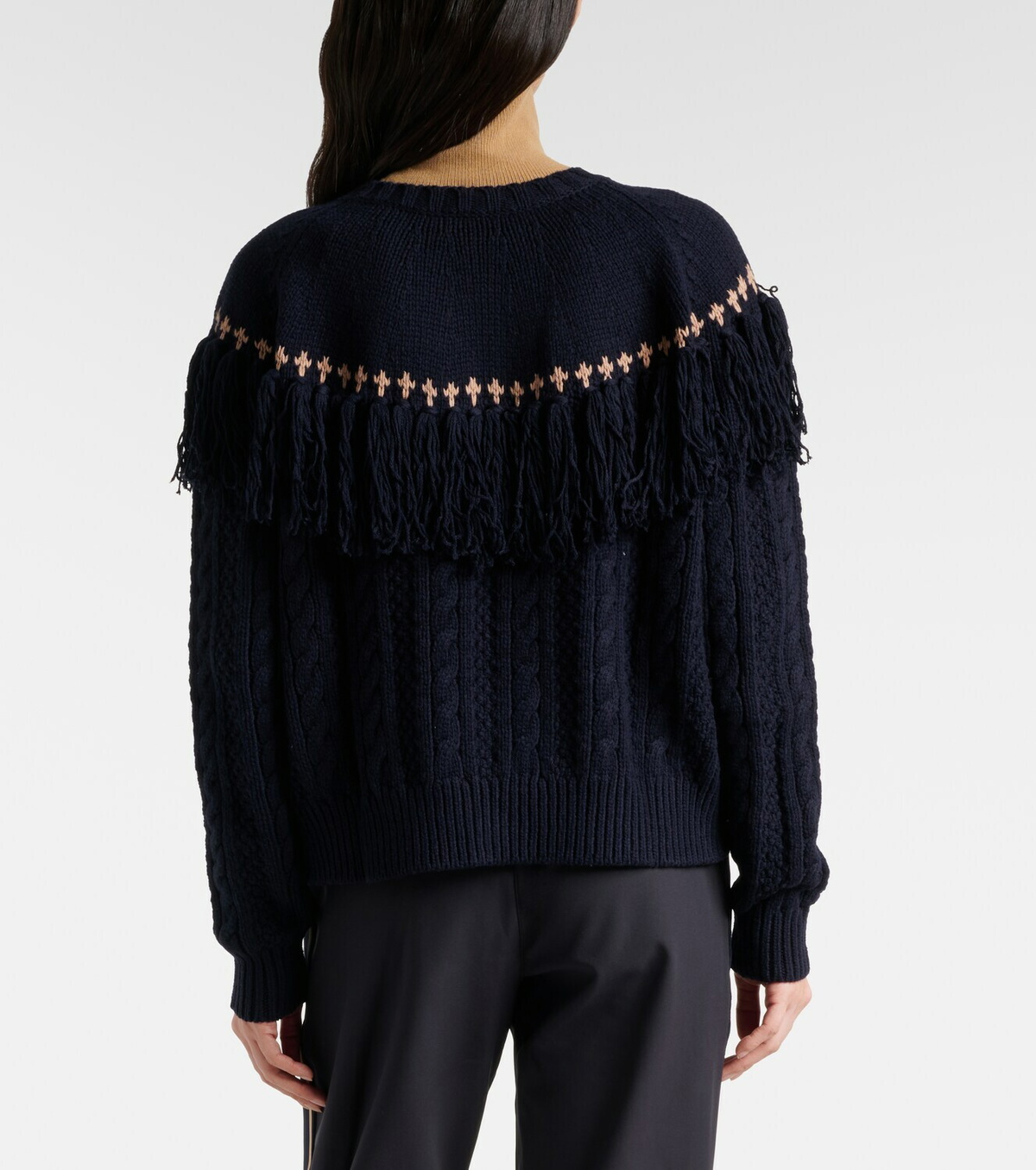 The Upside Clara fringed wool and cotton sweater