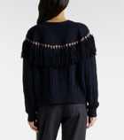 The Upside Clara fringed wool and cotton sweater