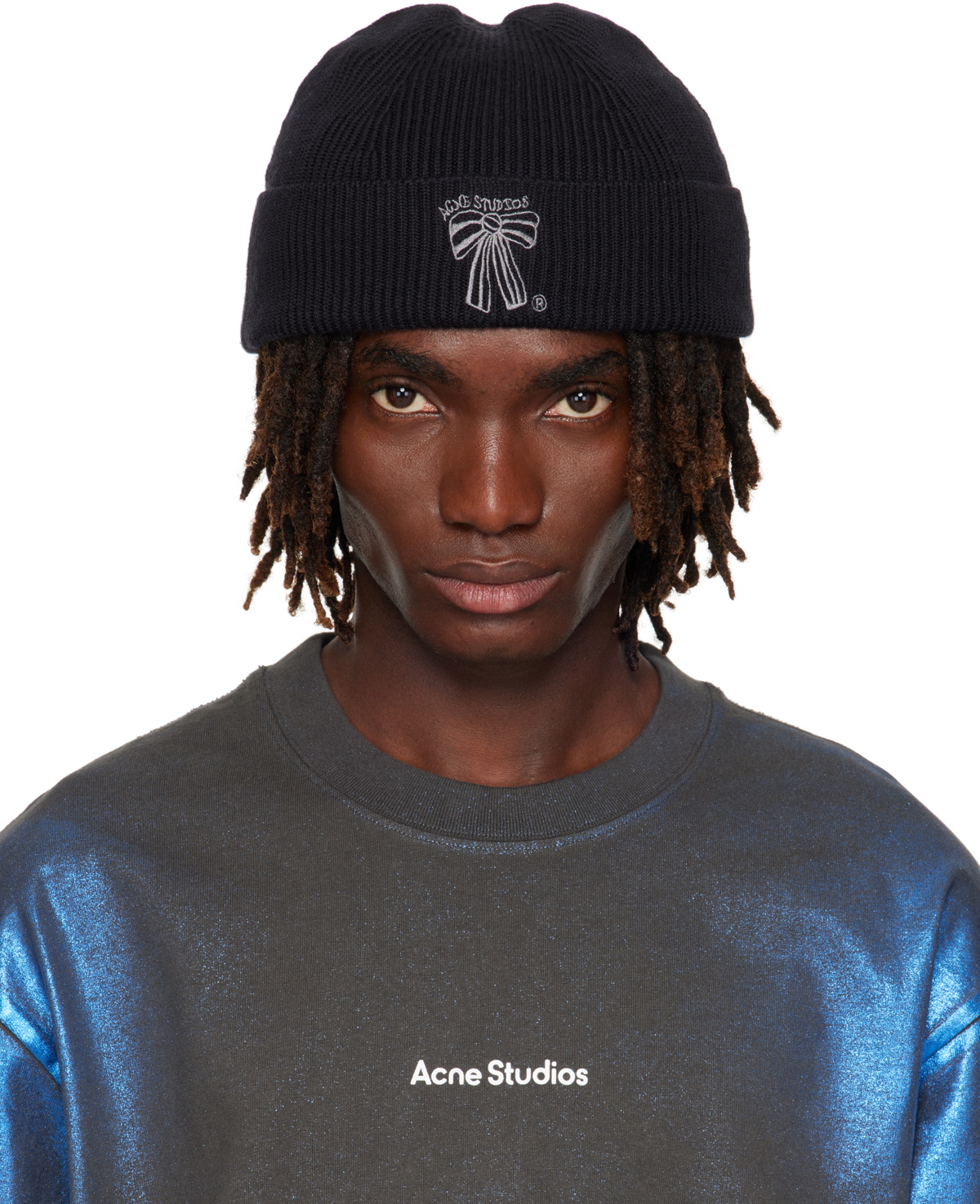Acne Studios Black Merino Wool Beanie Acne Studios