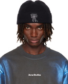 Acne Studios Black Merino Wool Beanie