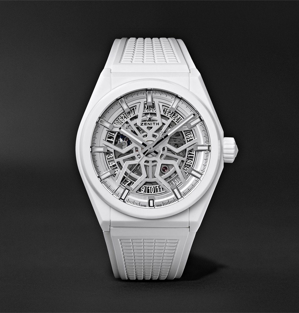 Zenith - Defy Classic Automatic 41mm Ceramic and Rubber Watch