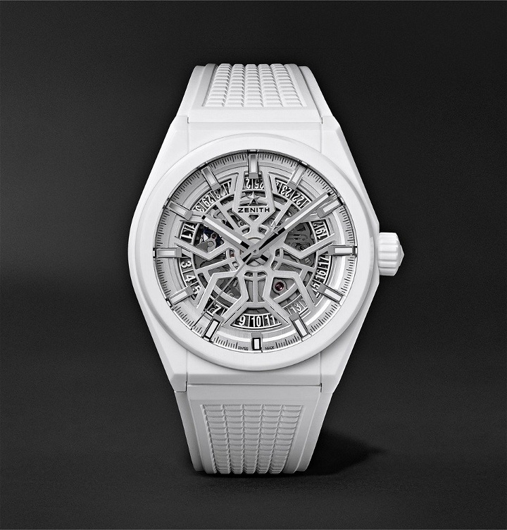 Photo: Zenith - Defy Classic Automatic 41mm Ceramic and Rubber Watch - White