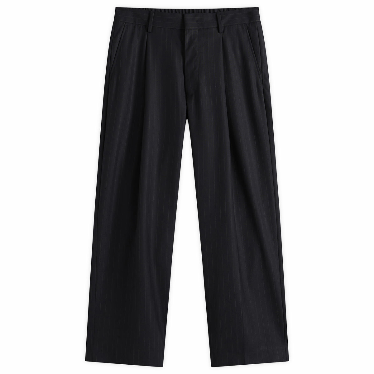 NN07 Men's Kay Pleated Trousers in Navy Stripe