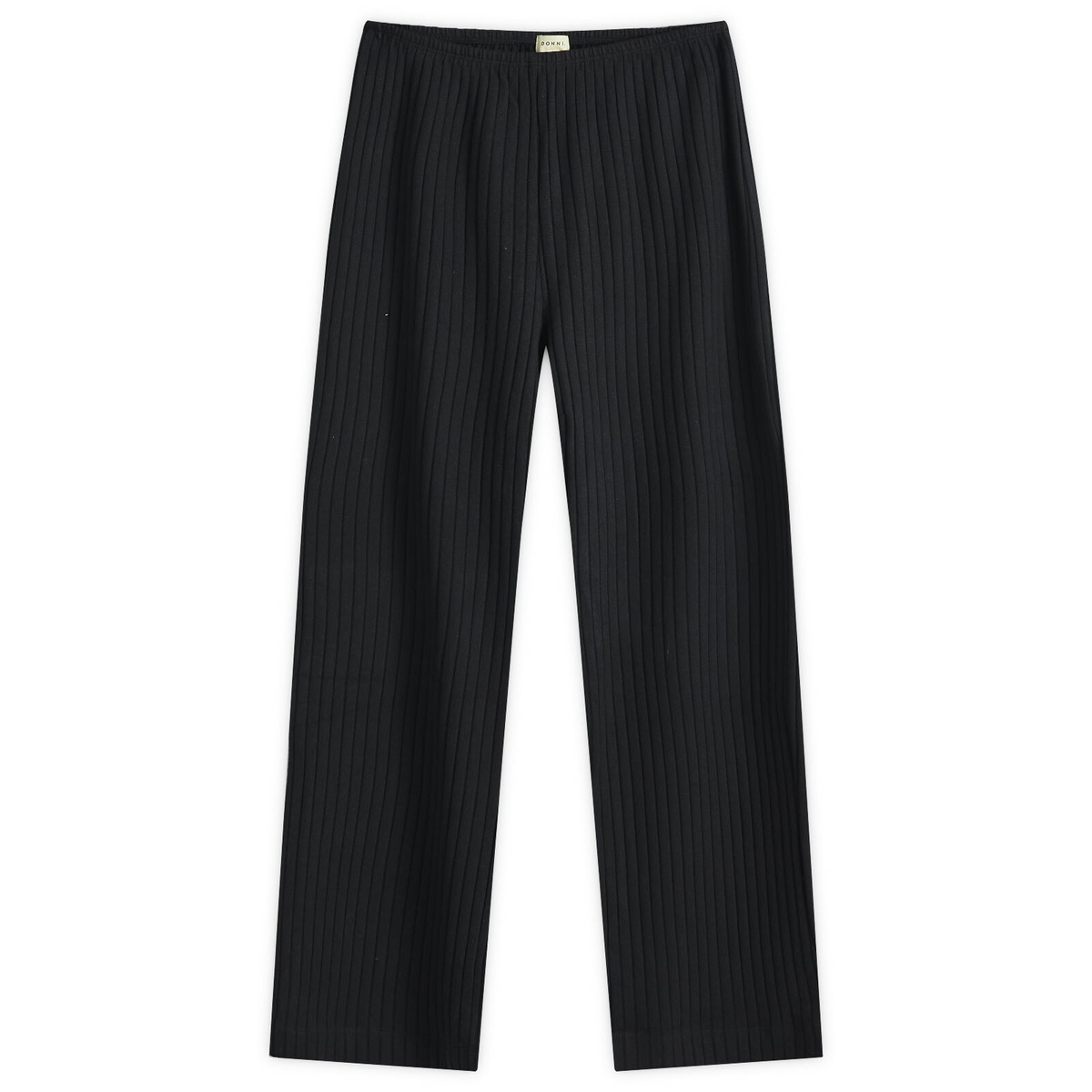 DONNI. Women's Sweater Rib Simple Pants in Jet