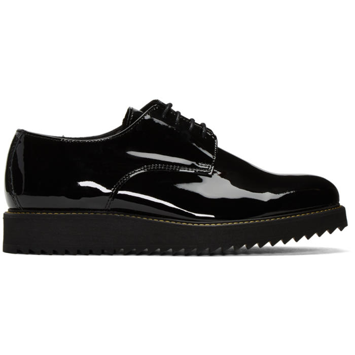 Public School Black Patent Siggy Creeper Derbys