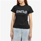 Martine Rose Women's Logo Shrunken T-Shirt in Black/Megatrip