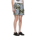 Aries Green and Blue Leopard Animal Board Shorts