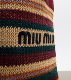 Miu Miu Woven raffia-effect tote bag