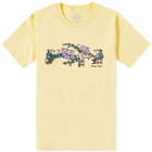 Pass~Port Men's Floral Bar T-Shirt in Daffodil Yellow