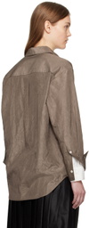 UMBER POSTPAST Taupe Mud-Dyed Shirt