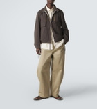 Sacai Cotton chino barrel-leg pants