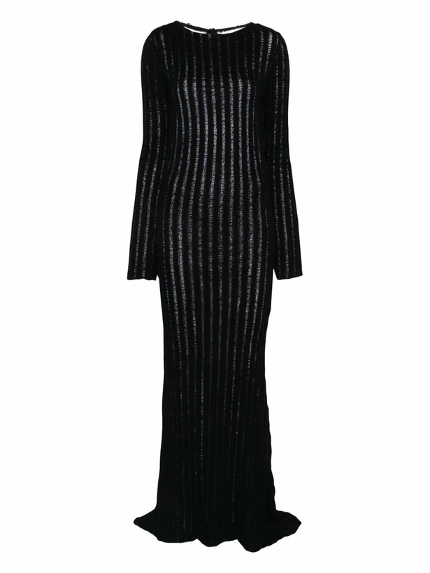 Photo: Jade Cropper Open-Back Knitted Maxi Dress