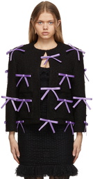 Ashley Williams Black Gabrielle Bow Jacket