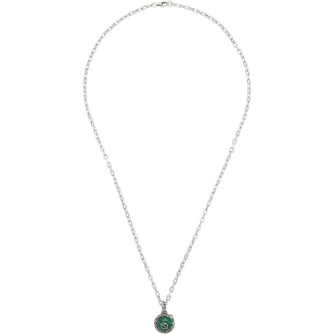 Photo: Gucci Silver and Green Gucci Garden Necklace