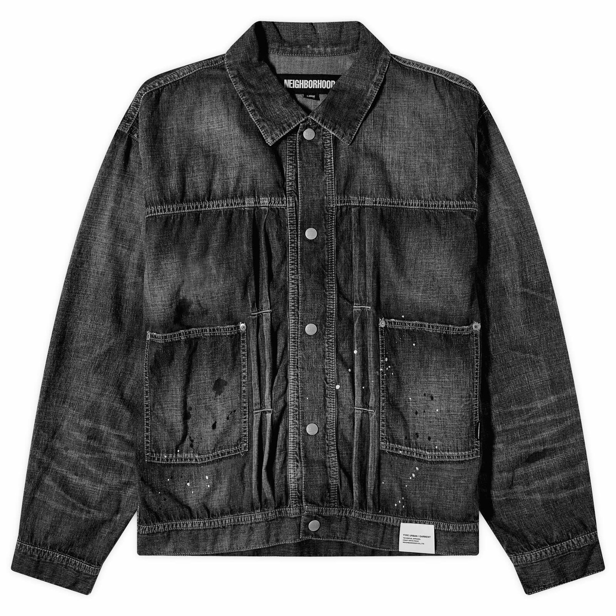 Neighborhood Men's Bi Type-2 Denim Jacket in Black Neighborhood