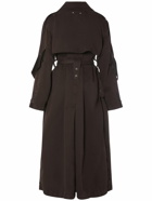 BLUMARINE - Cotton Gabardine Belted Trench Coat