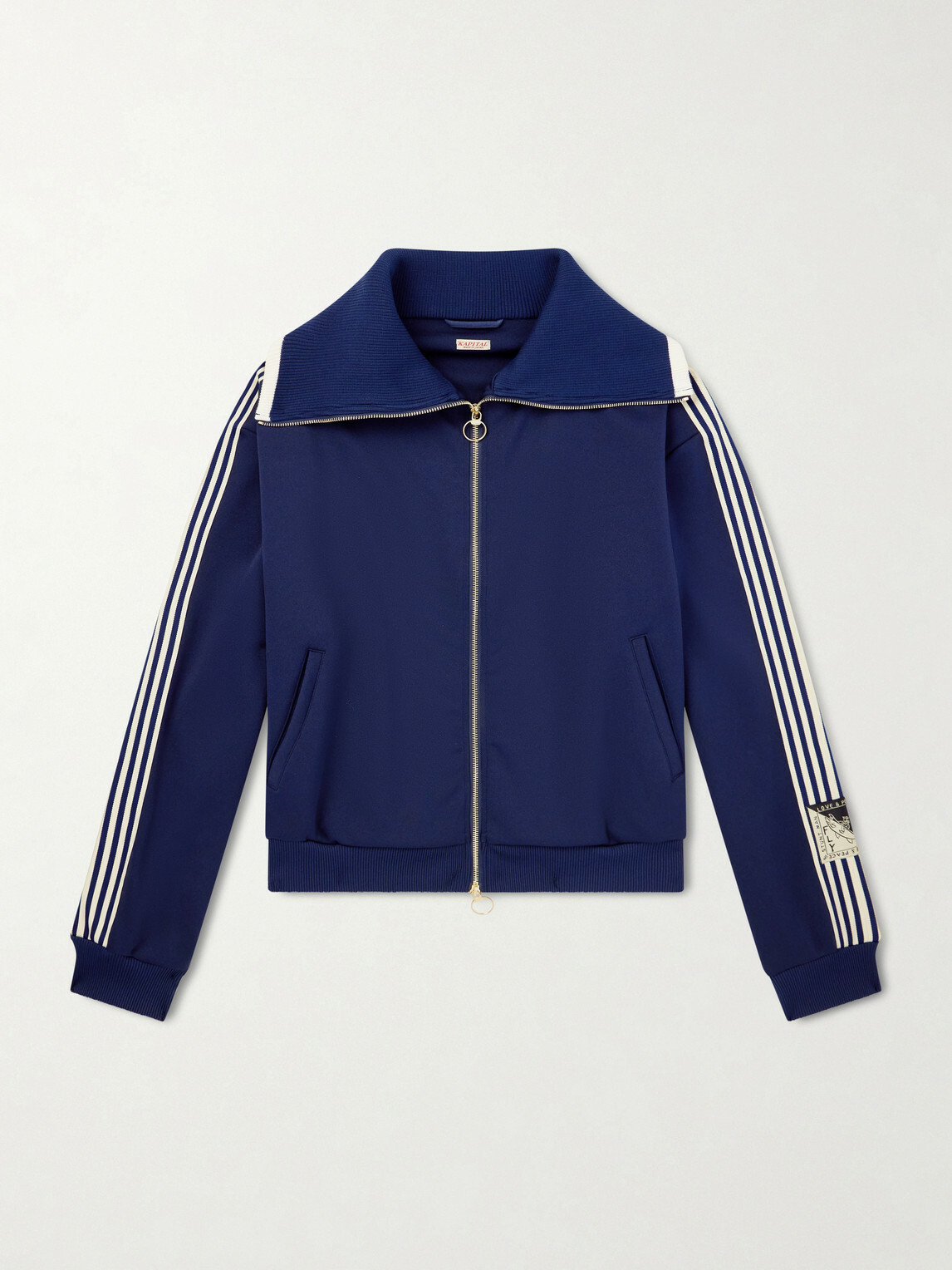 KAPITAL - Striped Jersey Track Jacket - Blue
