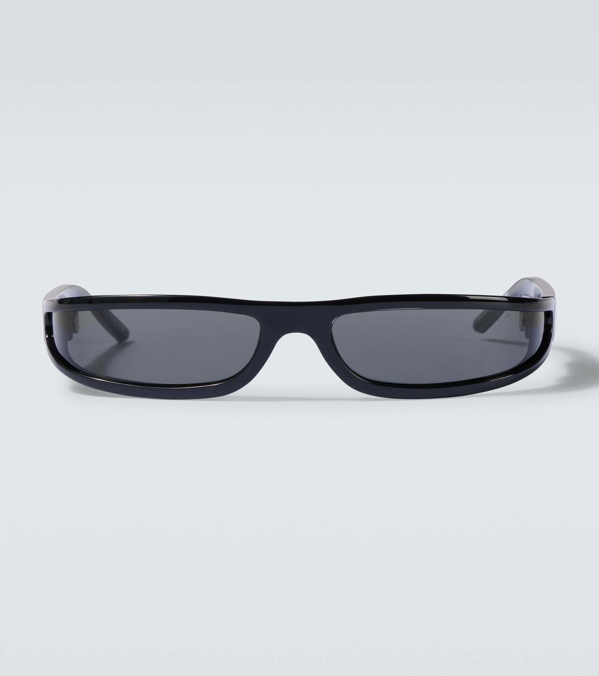 サングラス Rick Owens Rectangular Black Acetate Sunglasses With Silver Rick Owens Rectangular Black Acetate Sunglasses With Silver