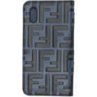 Fendi Blue and Black Forever Fendi iPhone X Case