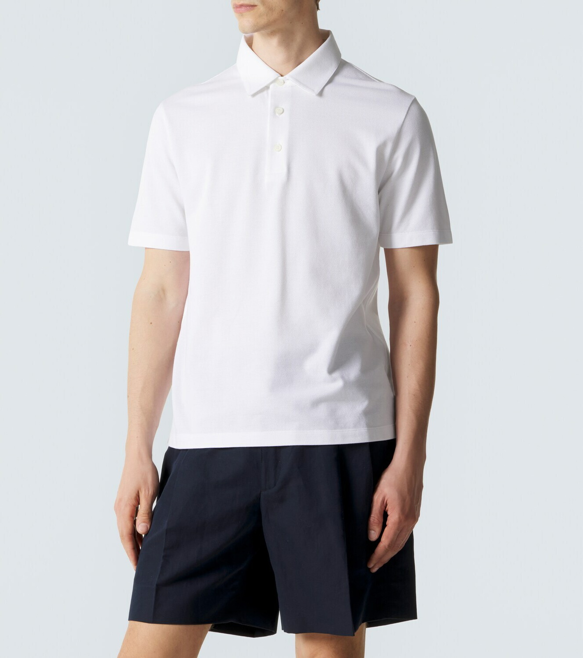 Brioni Cotton piqué polo shirt