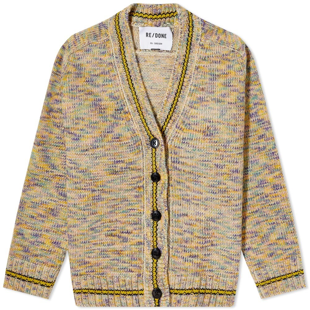 Re/done Women's 90s Oversized Cardigan in Rainbow Multi Re/Done
